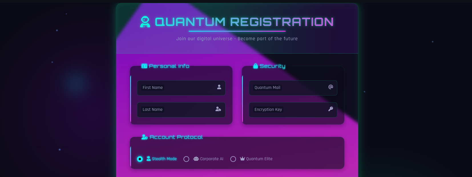 Quantum Registration Form